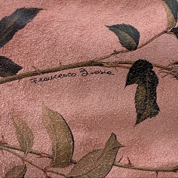 NWOT - Francesco Biasia pink suede crossbody bag - Picture 7 of 14